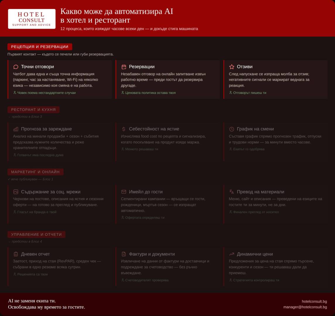 AI на рецепцията и в резервациите: точната информация и навременният отговор